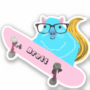 Adesivo Esquilo Malvado #359 Brett Skateboard