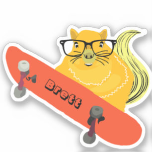 Adesivo Esquilo malvado #382 Brett Skateboard