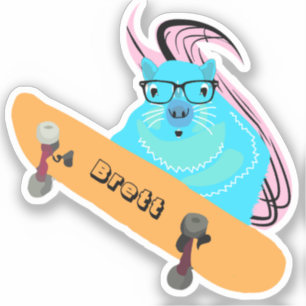 Adesivo Esquilo malvado #404 Brett Skateboard