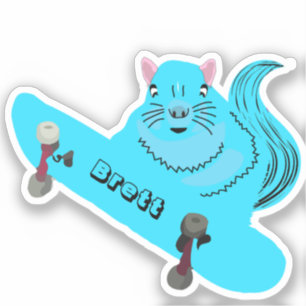Adesivo Esquilo malvado #405 Brett Skateboard