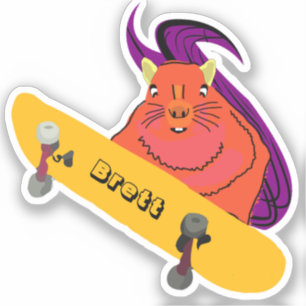 Adesivo Esquilo malvado #423 Brett Skateboard