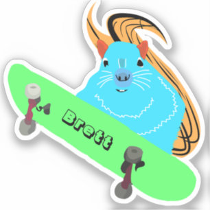 Adesivo Esquilo malvado #430 Brett Skateboard