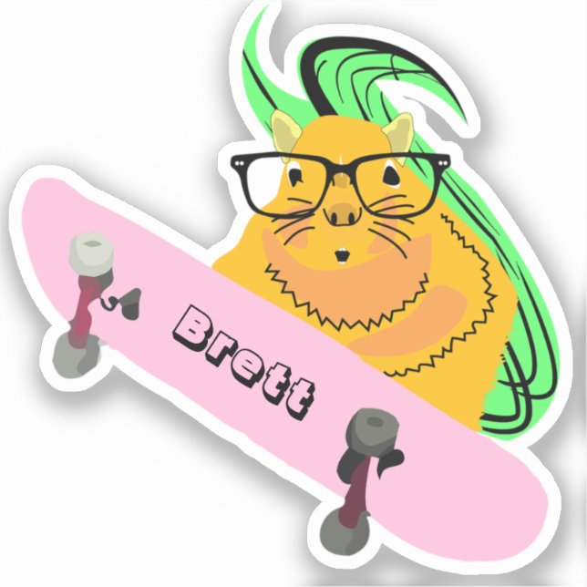Adesivo Esquilo malvado #437 Brett Skateboard (Frente)