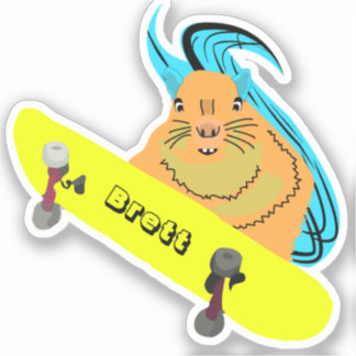 Adesivo Esquilo malvado #440 Brett Skateboard