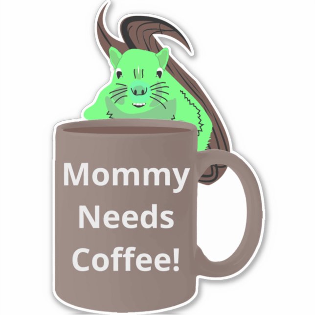 Adesivo Esquilo Malvado #475 Café Cup (Frente)