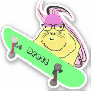 Adesivo Esquilo malvado #491 Brett Skateboard