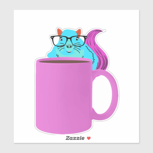 Adesivo Esquilo malvado #528 (Folha)