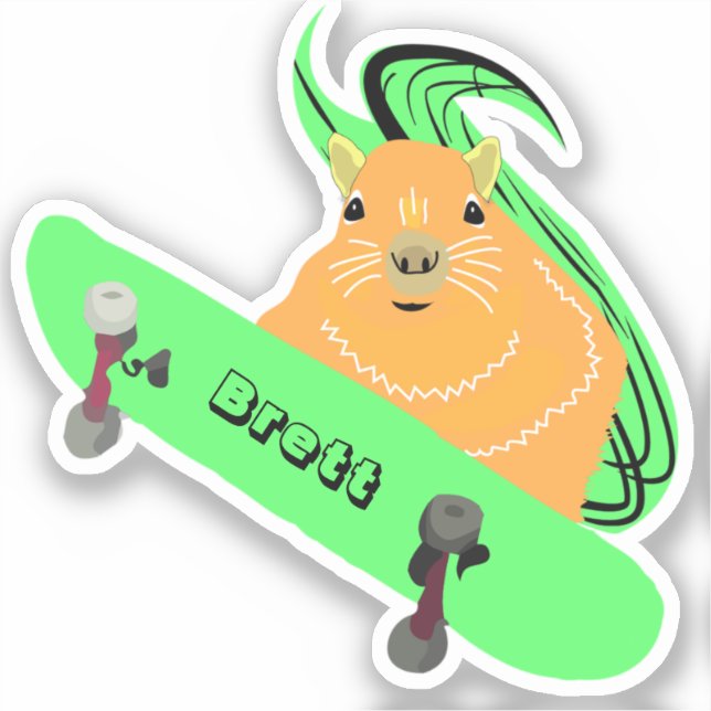 Adesivo Esquilo malvado #533 Brett Skateboard (Frente)