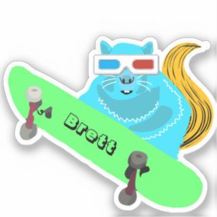 Adesivo Esquilo malvado #560 Brett Skateboard