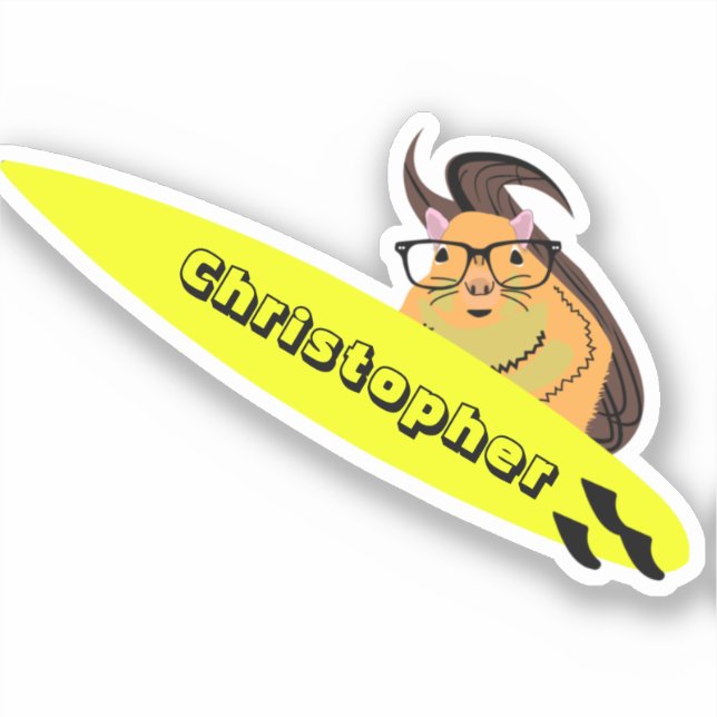 Adesivo Esquilo Malvado #676 Surfe (Frente)