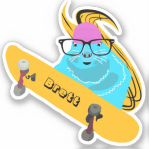 Adesivo Esquilo Malvado #703 Brett Skateboard