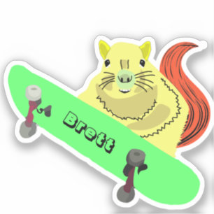 Adesivo Esquilo malvado #789 Brett Skateboard
