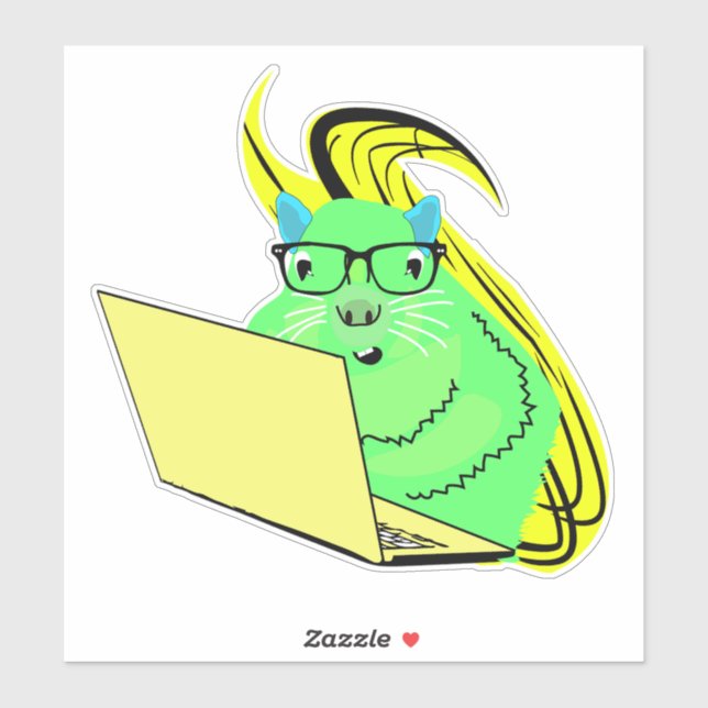 Adesivo Esquilo malvado #84 (Folha)