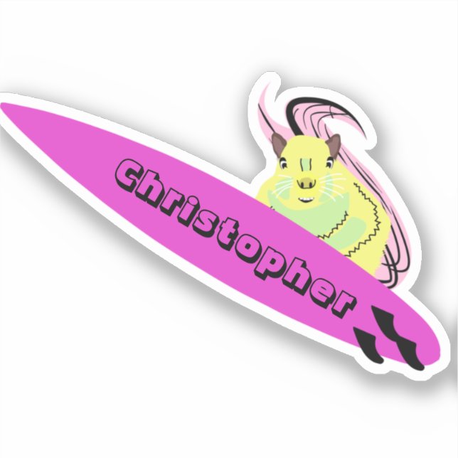 Adesivo Esquilo Malvado #846 Surfe (Frente)