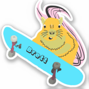 Adesivo Esquilo Malvado #900 Brett Skateboard