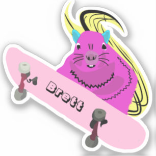 Adesivo Esquilo malvado #917 Brett Skateboard