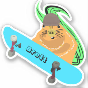 Adesivo Esquilo malvado #941 Brett Skateboard