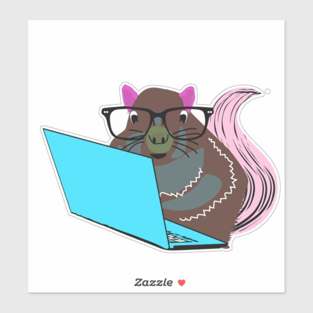 Adesivo Esquilo malvado nº 148 (Folha)