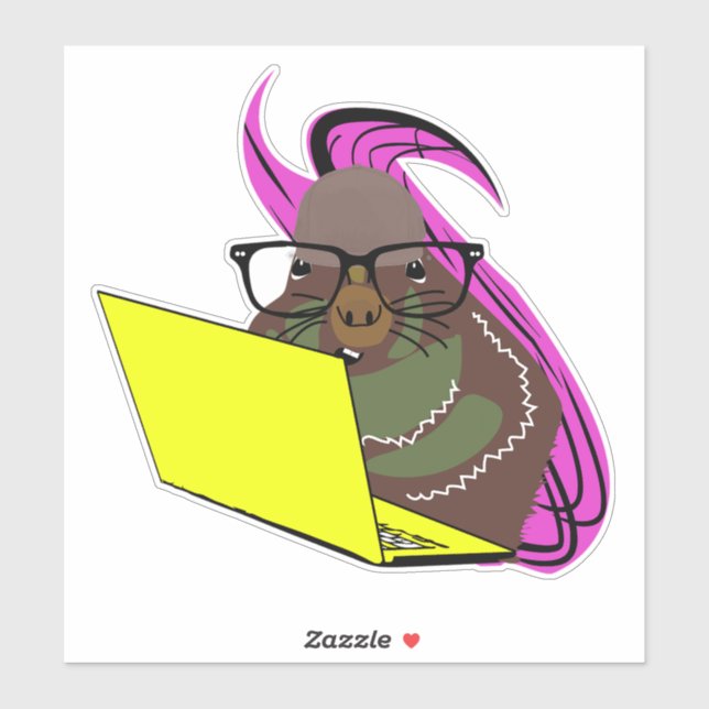 Adesivo Esquilo malvado nº 152 (Folha)