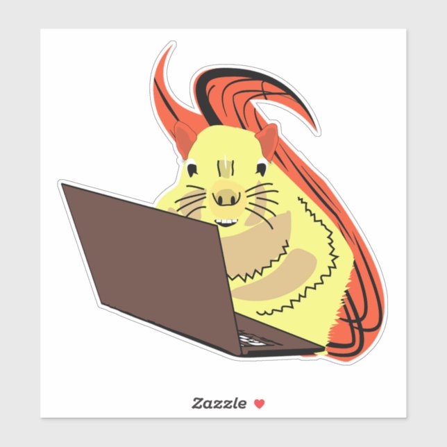 Adesivo Esquilo malvado nº 51 (Folha)