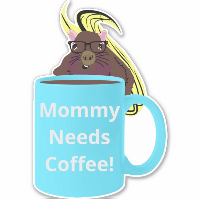 Adesivo Esquilo Naufragado #524 Café Cup (Frente)