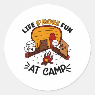 Adesivo Esquilo S'mores Acampamento Fogueira Marshmallow V