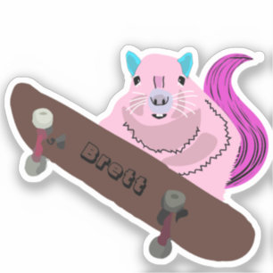 Adesivo Esquilo Travesso #503 Brett Skateboarding