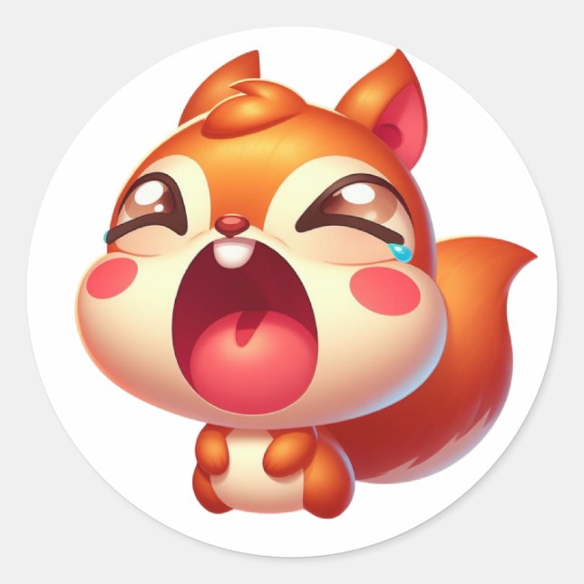 Adesivo Esquilo Triste (Frente)