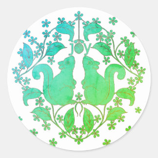 Adesivo Esquilos de Joy com Flores de Arte Animal