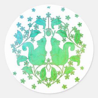 Adesivo Esquilos de Joy com Flores de Arte Animal