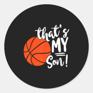Adesivo Essa é a camiseta de basquete do meu filho para ma