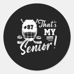 Adesivo Essa é a minha camisa de hóquei sênior número 97 H