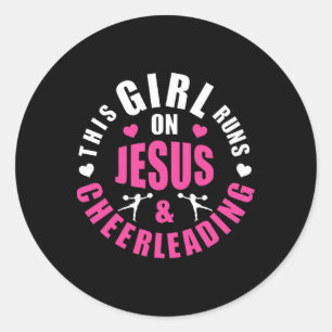 Adesivo Essa Garota Corre Com Jesus E Garotas de Cheerlead