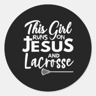 Adesivo Essa Garota Funciona Com Jesus E Lacrosse
