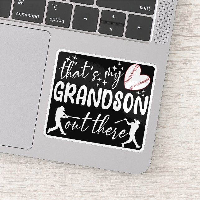 Adesivo Esse é meu neto lá fora, avó engraçada (Detalhe)