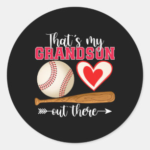 Adesivo Esse é meu neto lá fora Dia de as mães de baseball