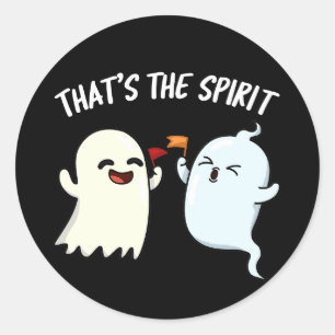 Adesivo Esse é o Espírito Engraçado Fantasma Escuro BG