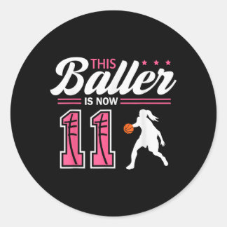 Adesivo Esse Jogador de Basquete Tem 11 Anos de Idade Basq