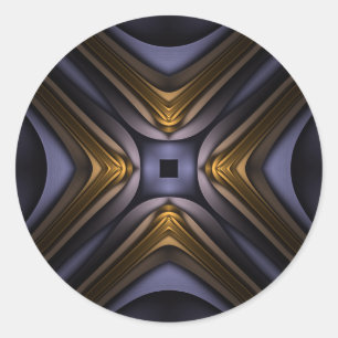 Adesivo Essência de Alma Azul e Abstrato Dourado