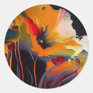 Adesivo Essência do Jardim – Expressão Floral Abstrata