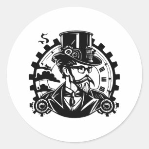 Adesivo Essência Steampunk em Preto e Branco