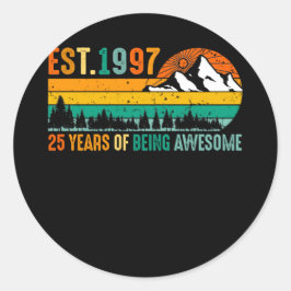 Adesivo Est. 1997 25 anos de ser um 25 fantástico