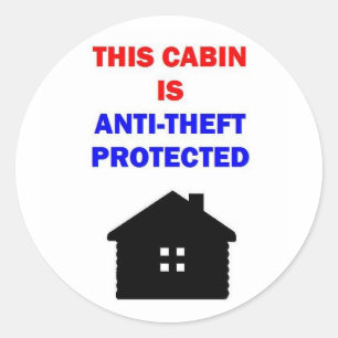 Adesivo Esta cabine é anti roubo protegido