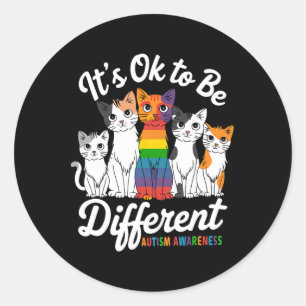 Adesivo Está Certo Ser Diferente Do Autismo Gato-Quebra-ca