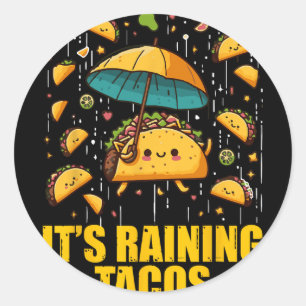 Adesivo Está Chovendo Tacos Divertido Amantes de Tacos Cri