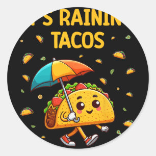 Adesivo Está Chovendo Tacos Divertido Amantes de Tacos Cri