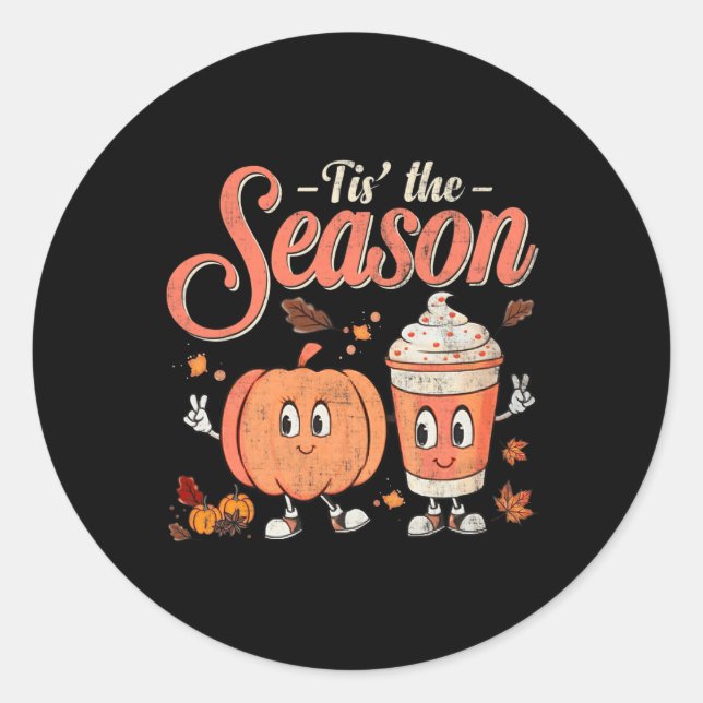Adesivo Esta É A Época Da Diversão De Pumpkin Spice Fall V (Frente)
