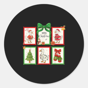Adesivo Esta É A Época De Ganso Bobo Carimbos De Natal Cor