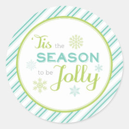 Adesivo Esta É A Época De Ser O Vinheta De Natal Jolly