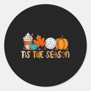 Adesivo Esta É A Época De Voleibol Pumpkin Leaf Latte Qued